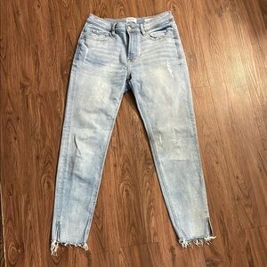Light Blue Distressed Women's Jeans